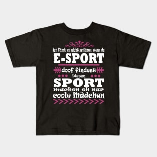 Gaming e-sport Mädchen Frauen Profi Gamerin Kids T-Shirt